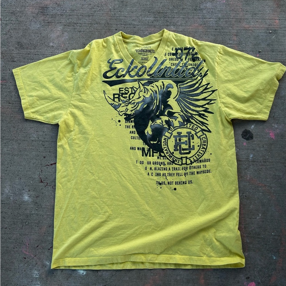 Ecko Unlimited Yellow Short Sleeve Graphic Tee